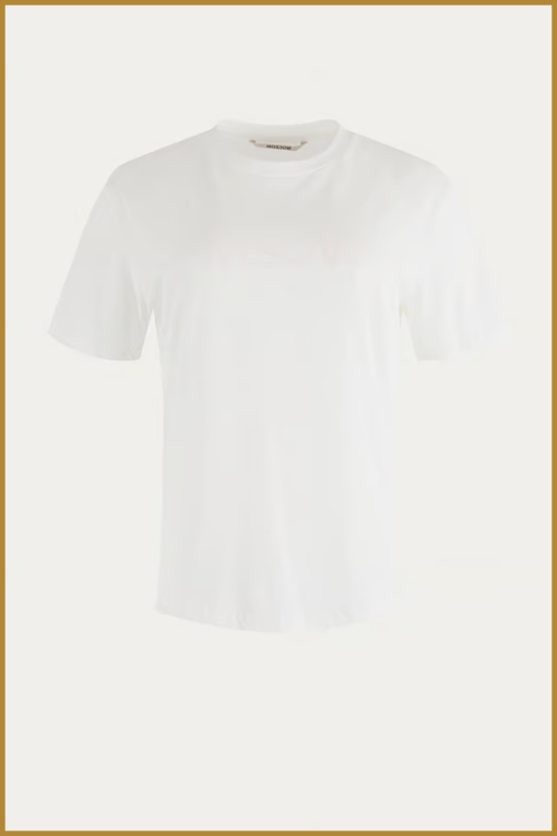 MSCW - Tshirt Gone velvet offwhite solid - MOS240109