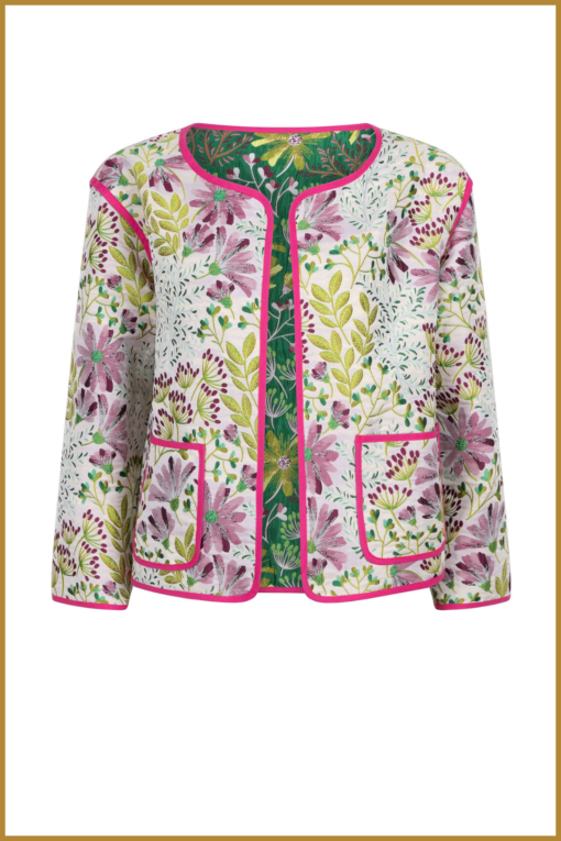 YDENCE- Jacket Yasmin fucsia green -YDE240009