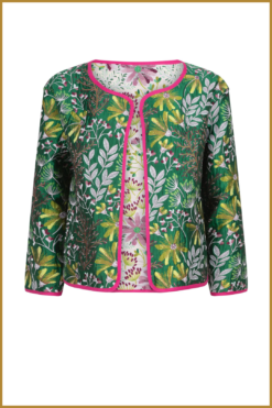 Alternative view of YDENCE- Jacket Yasmin fucsia green -YDE240009