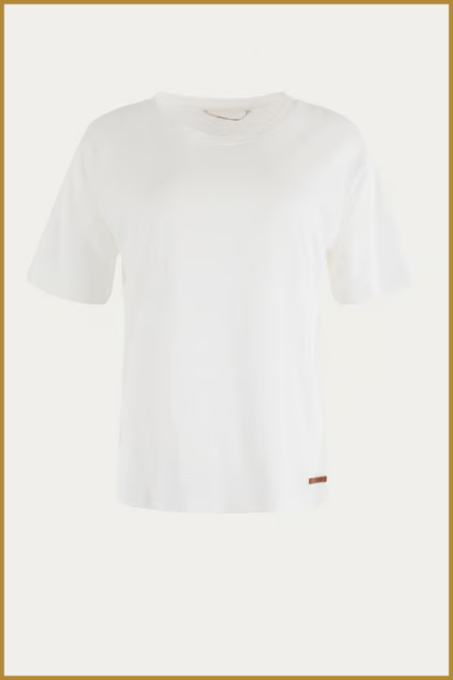 MSCW - Tshirt Steal offwhite solid - MOS240095 - Afbeelding 2