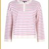 YDENCE - Knitted Sweater Esmay offwhite purple -YDE240002