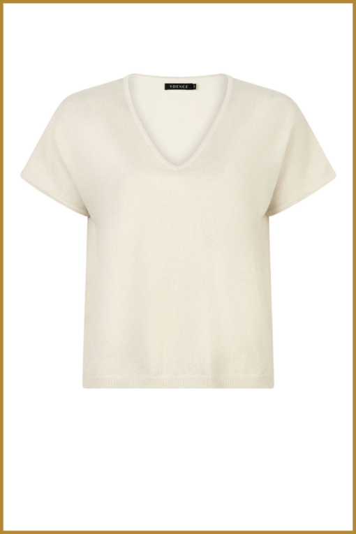 YDENCE - Knitted top Sammy offwhite -YDE240006