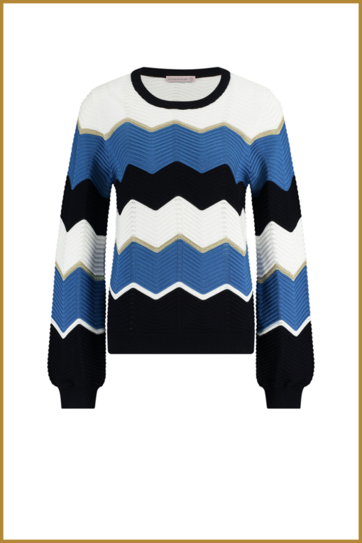 Studio Anneloes - Isa pullover - STU240015 Off white/denim - Afbeelding 2