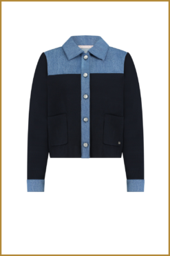 Alternative view of Studio Anneloes - Felicia denmi knit jacket - STU240014 mid jeans
