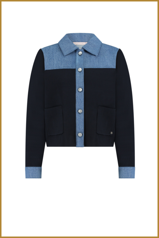 Studio Anneloes - Felicia denmi knit jacket - STU240014 mid jeans - Afbeelding 2