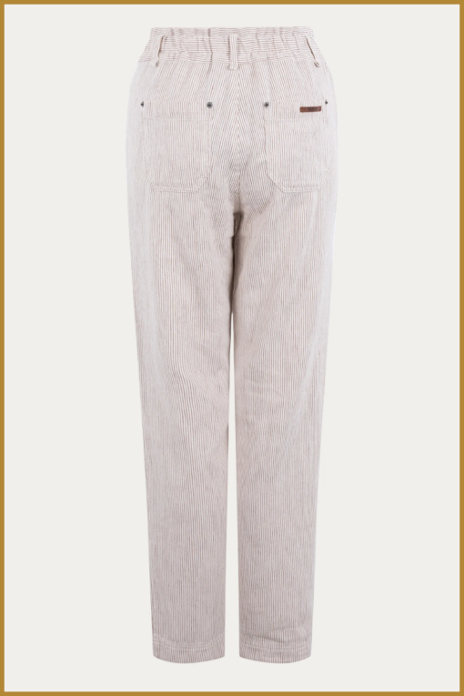 MSCW - Broek Margarita camel stripe - MOS240091 - Afbeelding 2
