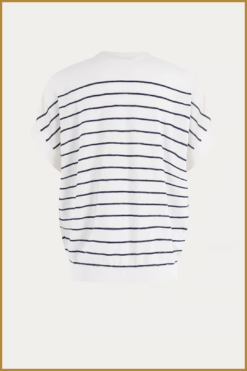 Alternative view of MSCW- Gilet Kamaria navy stripe - MOS240098