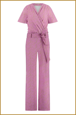 Alternative view of STUDIO ANNELOES - Mia snake jumpsuit lila pink clay-STU240031