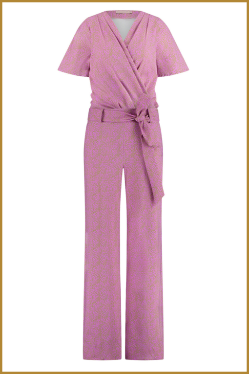 STUDIO ANNELOES - Mia snake jumpsuit lila pink clay-STU240031 - Afbeelding 2