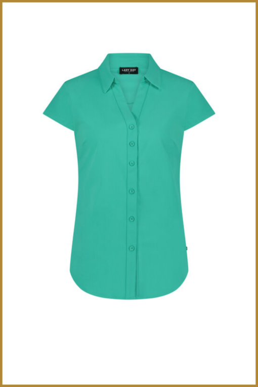 Lady day - Blouse Suzy cap - MYP240025 paradise green - Afbeelding 2