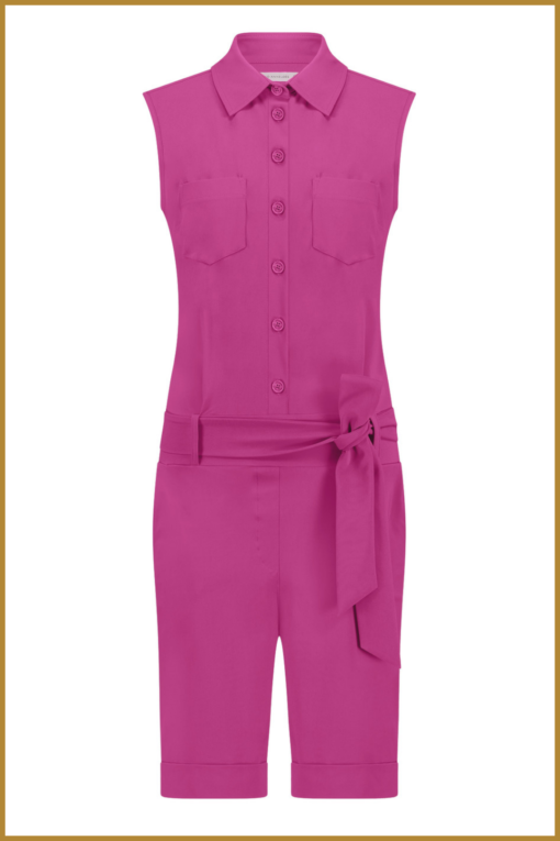 STUDIO ANNELOES - Elke Bermuda jumpsuit new fucsia -STU240042 - Afbeelding 2