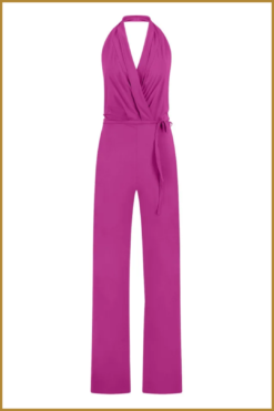 Alternative view of STUDIO ANNELOES -  Elena halter jumpsuit new fucsia -STU240039