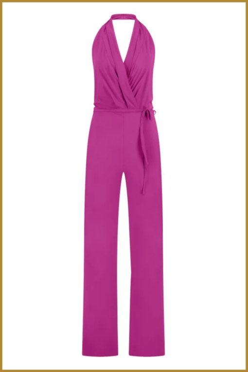 STUDIO ANNELOES -  Elena halter jumpsuit new fucsia -STU240039 - Afbeelding 2