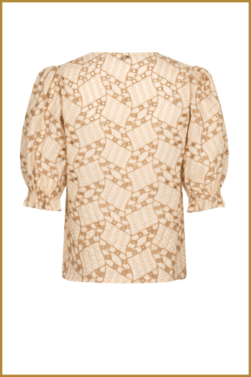 YDENCE - Top Ada beige -YDE240043 - Afbeelding 3