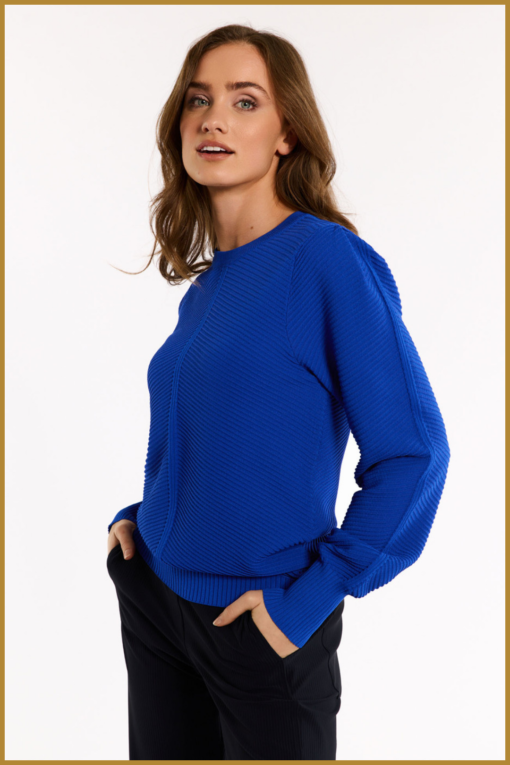STUDIO ANNELOES - Erika rib pullover azure -STU240020