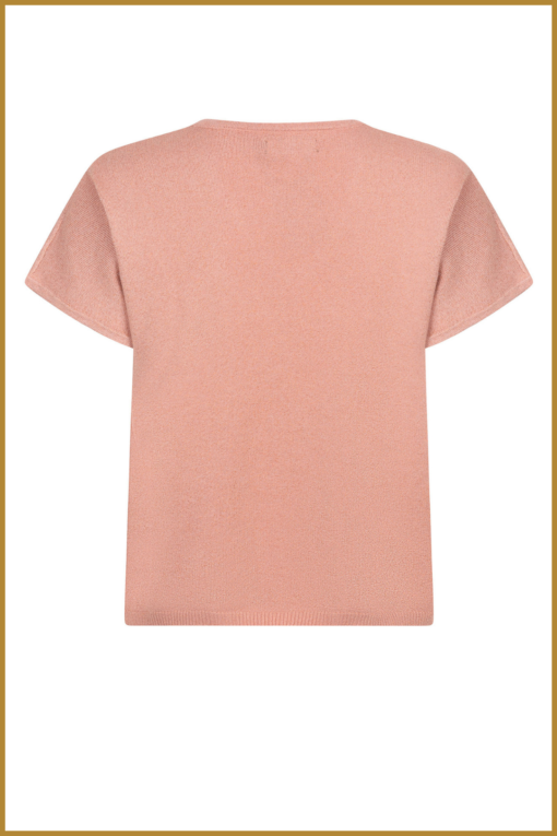 YDENCE  Knitted Top Sammy soft pink -YDE240031 - Afbeelding 2