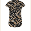 Lady day - Blouse Suzy cap - MYP240038 zebra print camel
