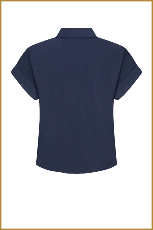 YDENCE - Blouse Charlee navy -YDE240037 - Afbeelding 2