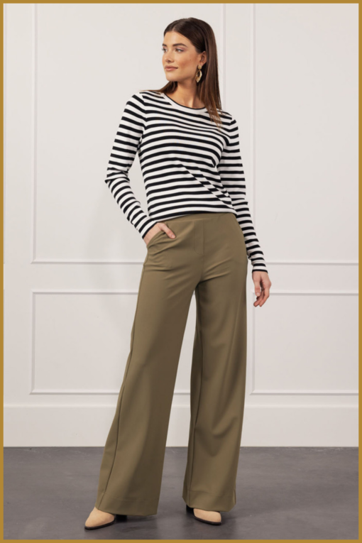 STUDIO ANNELOES - Lexie bonded trousers earth -STU240045 - Afbeelding 2
