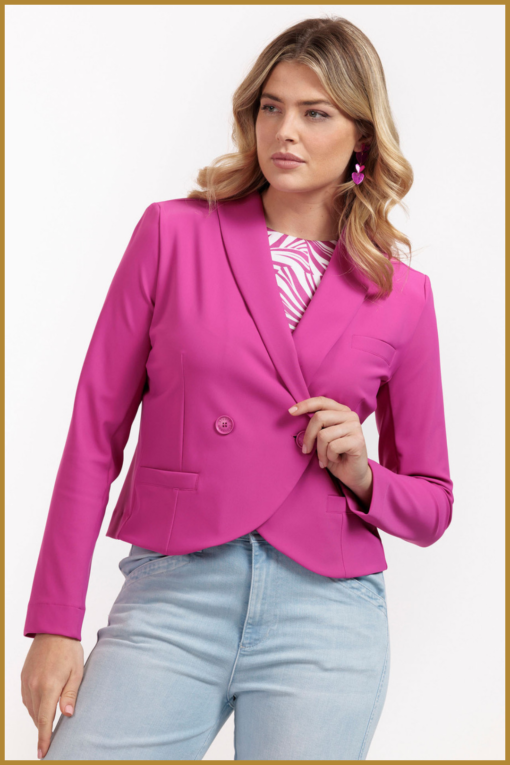 STUDIO ANNELOES -Ida bonded blazer-new fucsia-STU240040