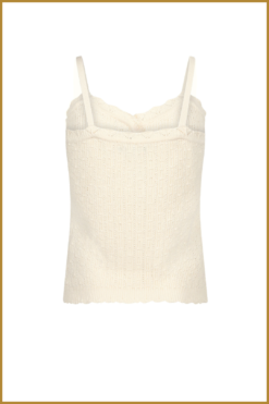 Alternative view of YDENCE -  Knitted top Kathleen ecru -YDE240029