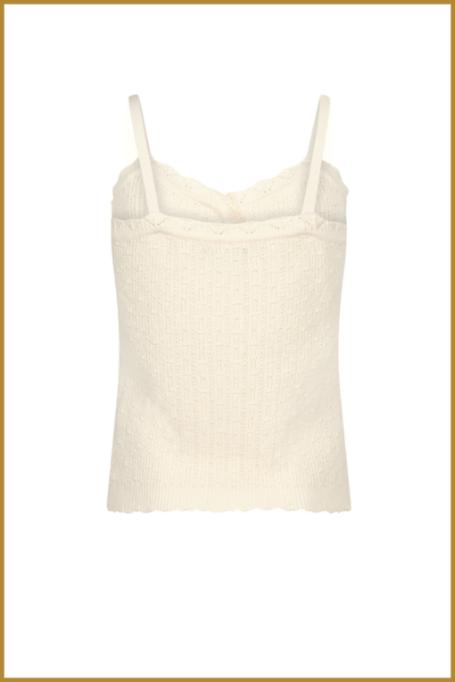 YDENCE -  Knitted top Kathleen ecru -YDE240029 - Afbeelding 2