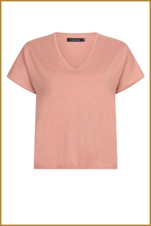 YDENCE  Knitted Top Sammy soft pink -YDE240031