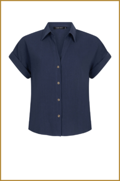 YDENCE - Blouse Charlee navy -YDE240037