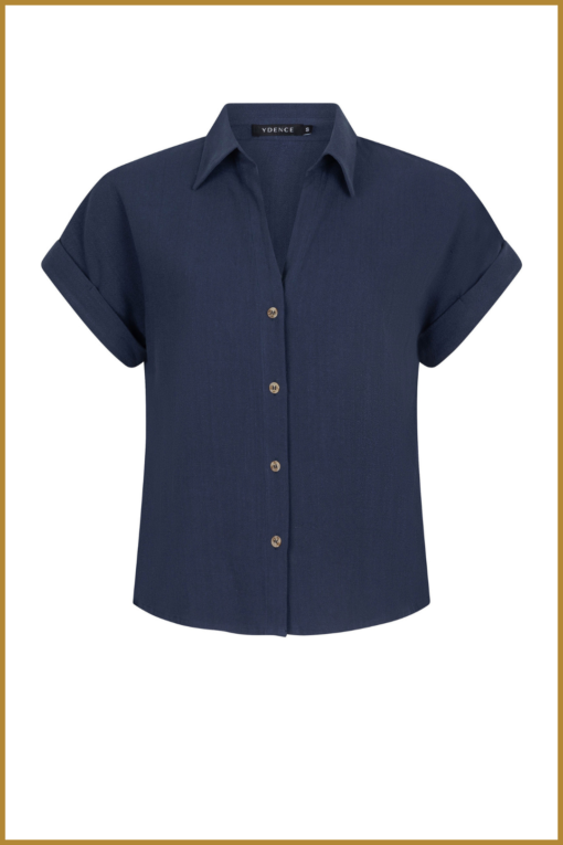 YDENCE - Blouse Charlee navy -YDE240037