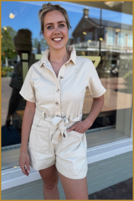 INUZ - Jumpsuit Sita beige  -INU240224