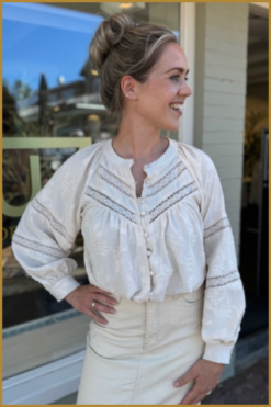 INUZ - Blouse Daily beige -INU240212