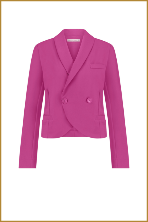 STUDIO ANNELOES -Ida bonded blazer-new fucsia-STU240040 - Afbeelding 2