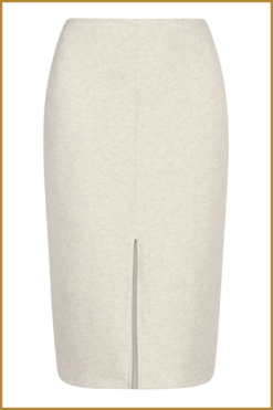 YDENCE - Skirt Devi grey melange-YDE240027