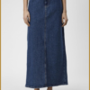 OBJECT - Objellen mw long denim skirt blauw -OBJ240033