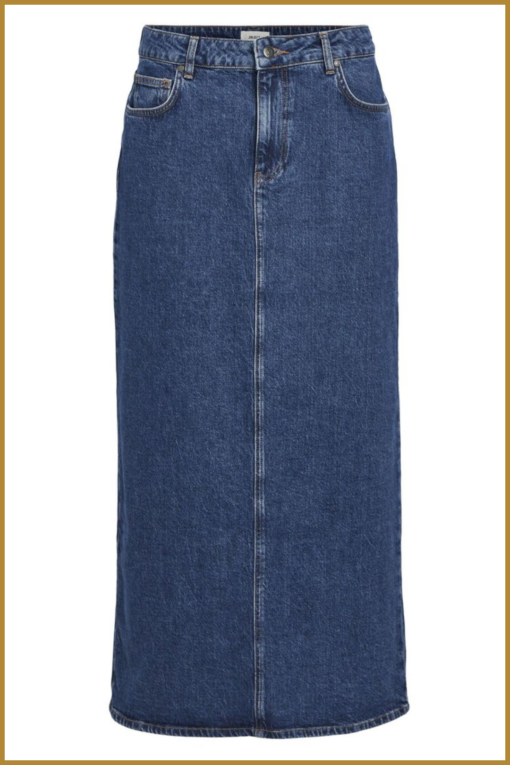 OBJECT -  Objellen mw long denim skirt blauw -OBJ240033 - Afbeelding 2