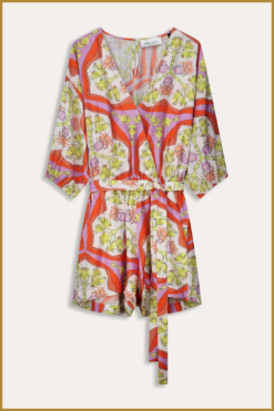 Alternative view of POM-- JUMPSUIT - Marrakesh Summer orange-POM240007