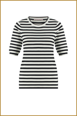 Alternative view of STUDIO ANNELOES - Luna stripe slv pullover -blauw-STU240075
