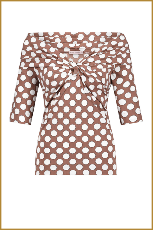 STUDIO ANNELOES - Feline dot top bruin -STU240102 - Afbeelding 2