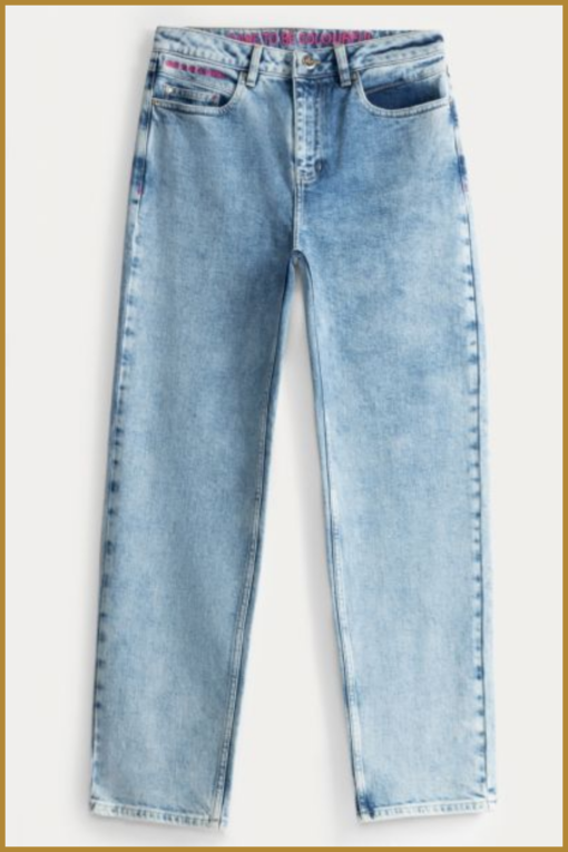 POM -  JEANS - Eline Straight Mid Blue-POM240001 - Afbeelding 2