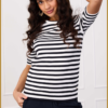 STUDIO ANNELOES - Luna stripe slv pullover -blauw-STU240075