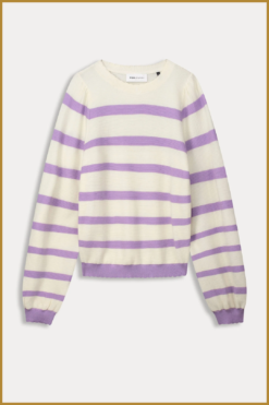 Alternative view of POM - PULLOVER - Striped Purple -POM240004