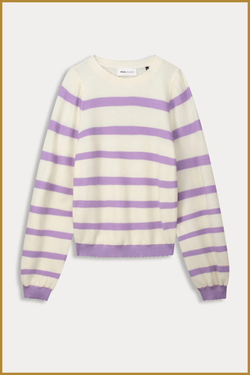 POM - PULLOVER - Striped Purple -POM240004 - Afbeelding 2