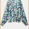 POM - Blouse -Lilies blue blue- POM240011
