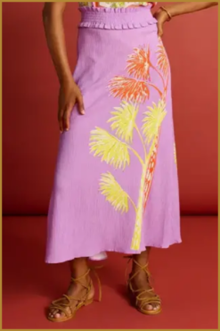 POM -  SKIRT - Lilac Flower lila-POM240008