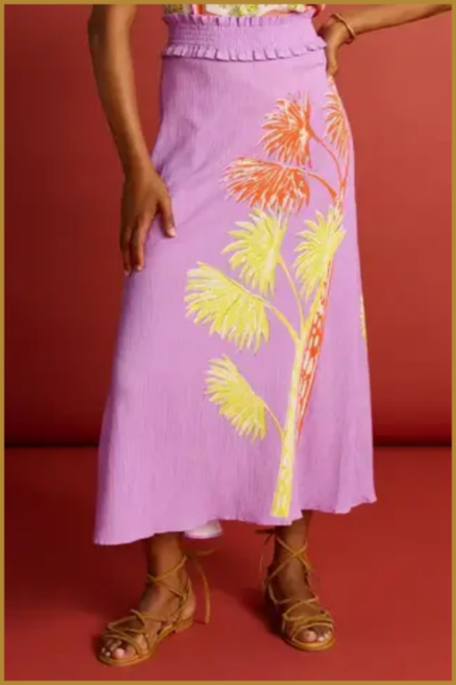 POM -  SKIRT - Lilac Flower lila-POM240008