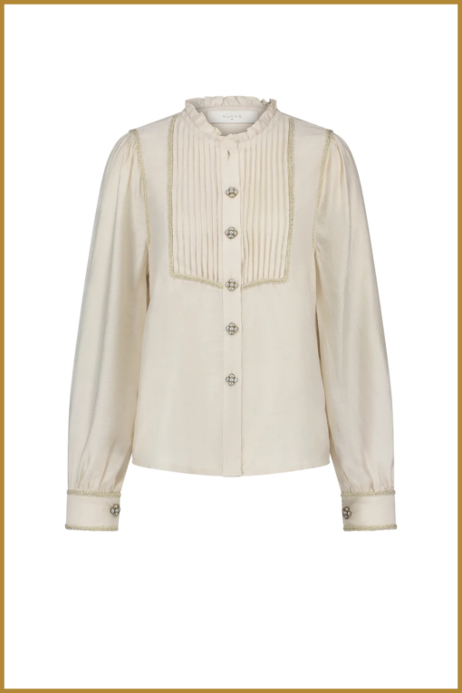NUKUS - Myanmar Blouse offwhite -NUK240003 - Afbeelding 3
