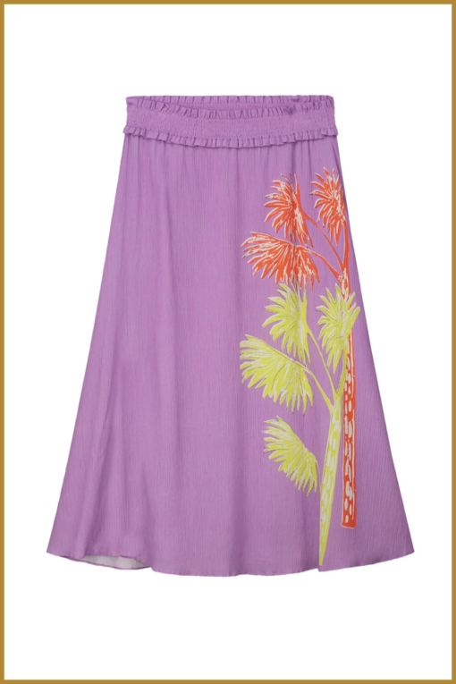 POM -  SKIRT - Lilac Flower lila-POM240008 - Afbeelding 2