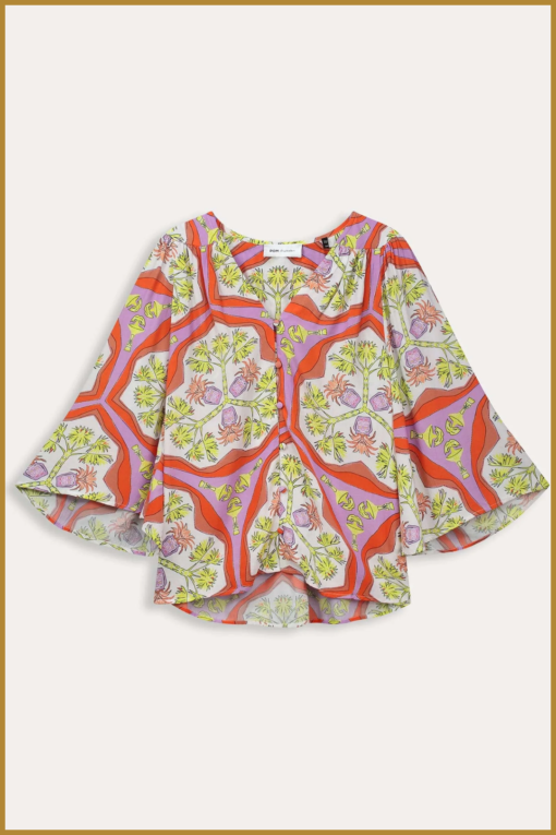 POM- BLOUSE - Marrakesh Summer orange -POM240006 - Afbeelding 2