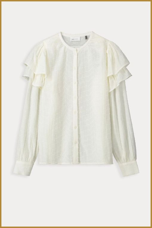 POM -  BLOUSE - Isla Blooming Ecru-POM240003 - Afbeelding 2
