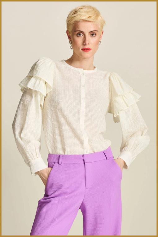 POM -  BLOUSE - Isla Blooming Ecru-POM240003